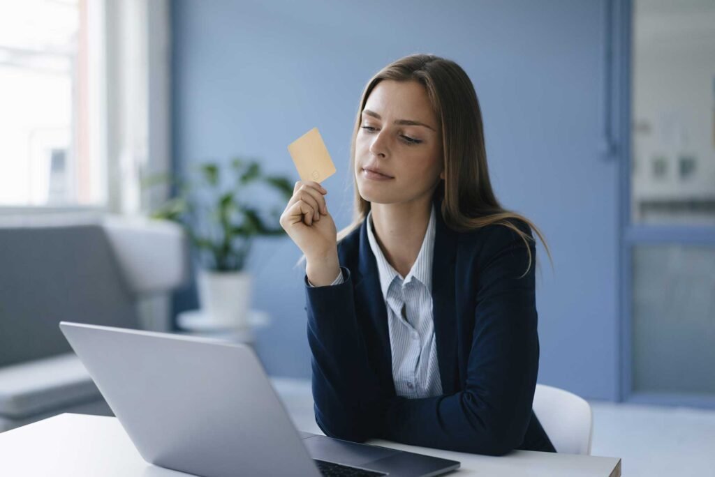 young businesswoman doing online payment with her 2023 11 27 05 18 01 utc 1