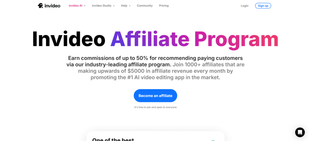 🔹 InVideo AI Affiliate Program 